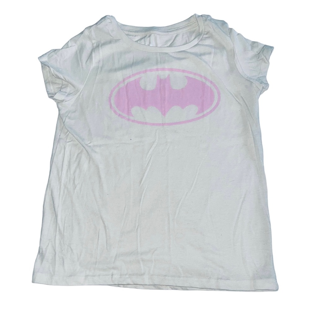 Batman Cream Knit Bat Graphic Short Sleeve Shirt XL